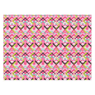 Mantel Modelo de zigzag rosado dibujado mano