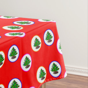 Mantel Modelo del rojo del árbol de navidad