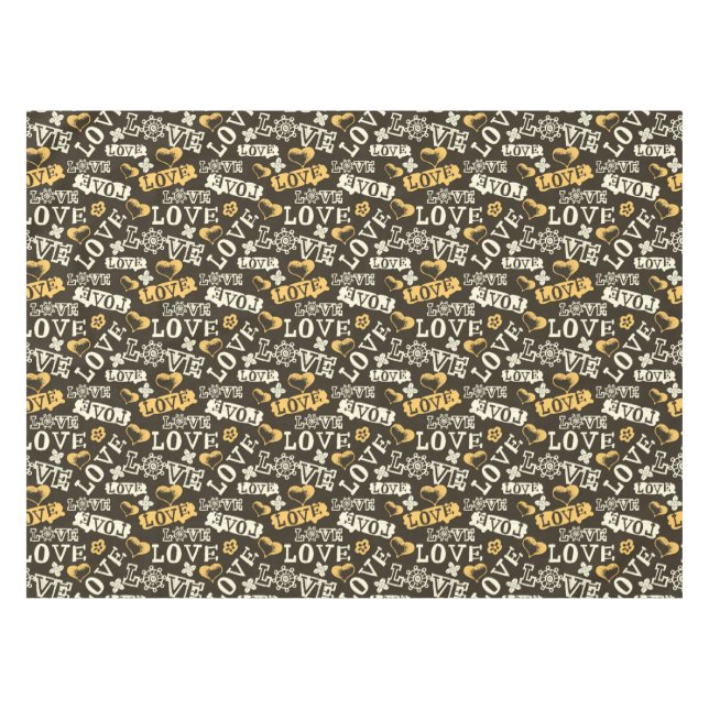 Mantel Modelo dibujado mano del amor (Frente (Horizontal))