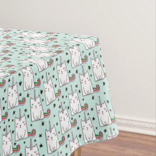 Mantel Modelo dibujado mano linda del gato del unicornio