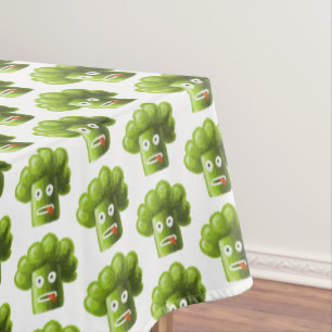 Mantel Modelo divertido del bróculi del dibujo animado