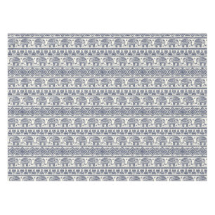 Mantel Modelo étnico azul del elefante