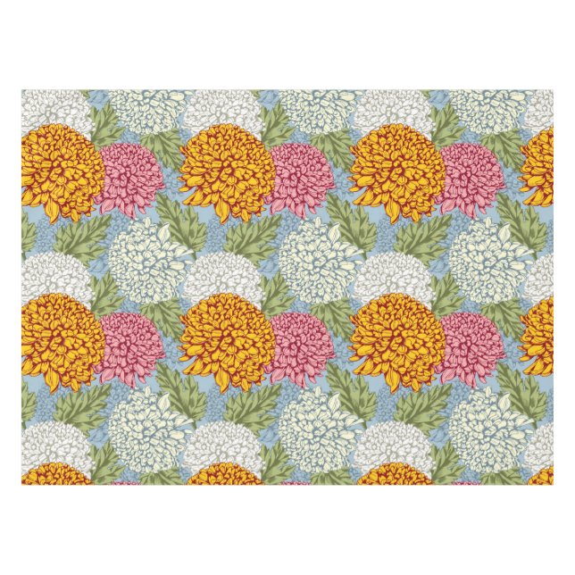 Mantel Modelo excelente con los crisantemos (Frente (Horizontal))