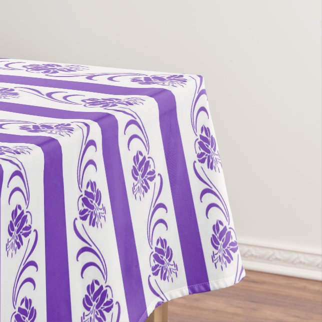 Mantel Modelo floral de las rayas (In Situ)