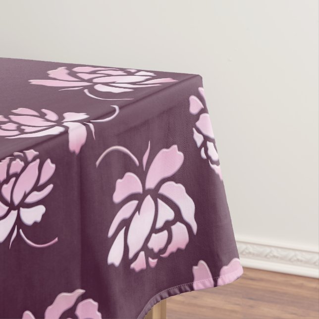 Mantel Modelo floral retro de Borgoña (In Situ)
