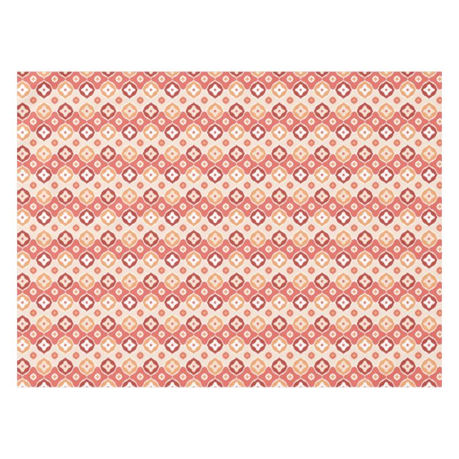 Mantel Modelo geométrico del ikat de oro (Frente (Horizontal))