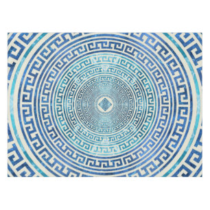 Mantel Modelo griego circular del meandro - llave griega