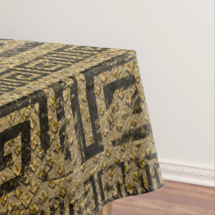Mantel Modelo griego del meandro del oro del vintage