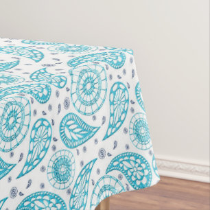 Mantel Modelo inconsútil azul de Paisley