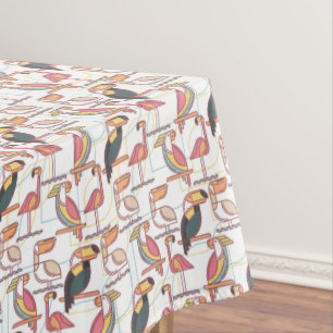 Mantel Modelo moderno con los pájaros tropicales