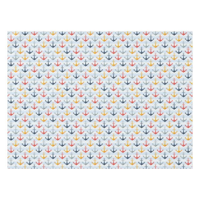Mantel Modelo náutico con las anclas (Frente (Horizontal))