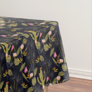 Mantel Modelo oscuro del cactus de la noche de verano