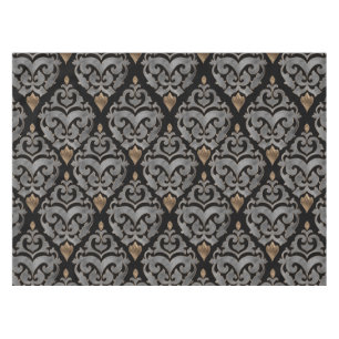 Mantel Modelo persa - negro y oro de la acuarela