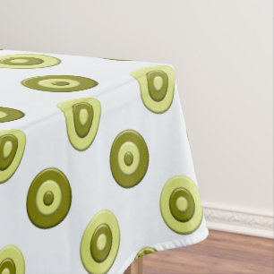 Mantel modelo retro verde de los lunares