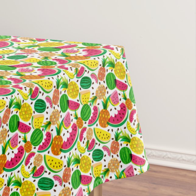Mantel Modelo rojo y amarillo de la fruta tropical (In Situ)