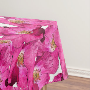 Mantel Modelo rosado de las amapolas florales