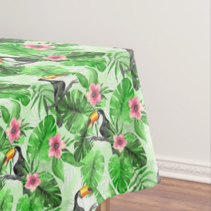 Mantel Modelo tropical con toucan