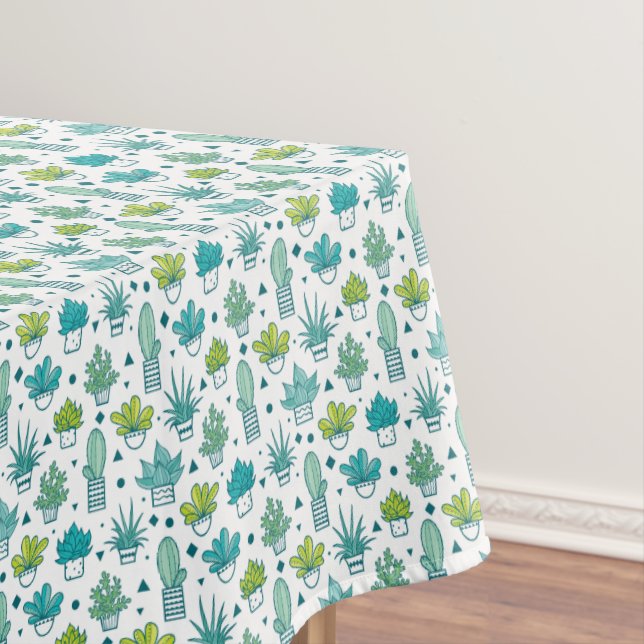 Mantel Modelo verde y azul del Succulent de la acuarela (In Situ)