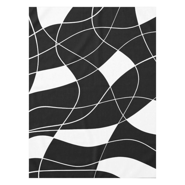 Mantel modern Black &white abstract pattern  (Anverso)