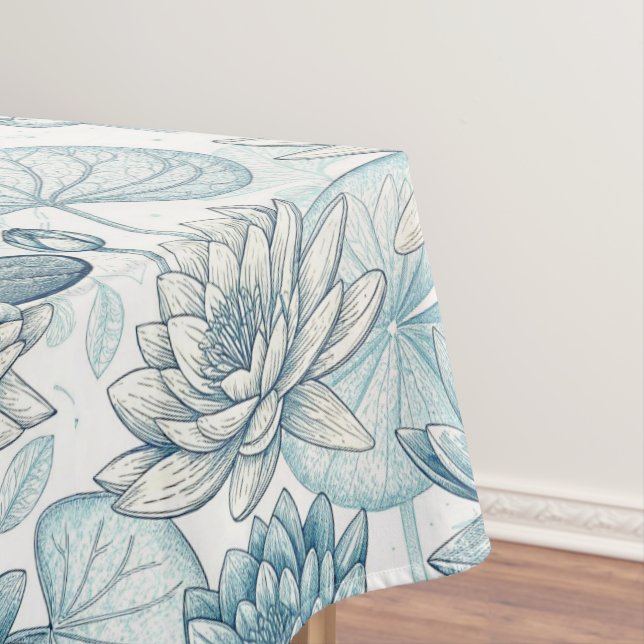 Mantel Modern Blue Water Lilies Monet Style (In Situ)