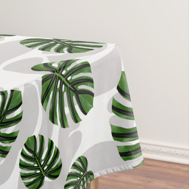 Mantel Modern Boho Botanical Leaves Pattern (In Situ)