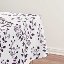 Mantel Modern Boho Floral Pattern Plum White