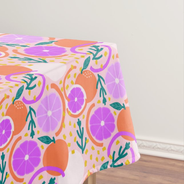 Mantel Modern Citrus Fruit Confetti Summer Pink Lemonade (In Situ)