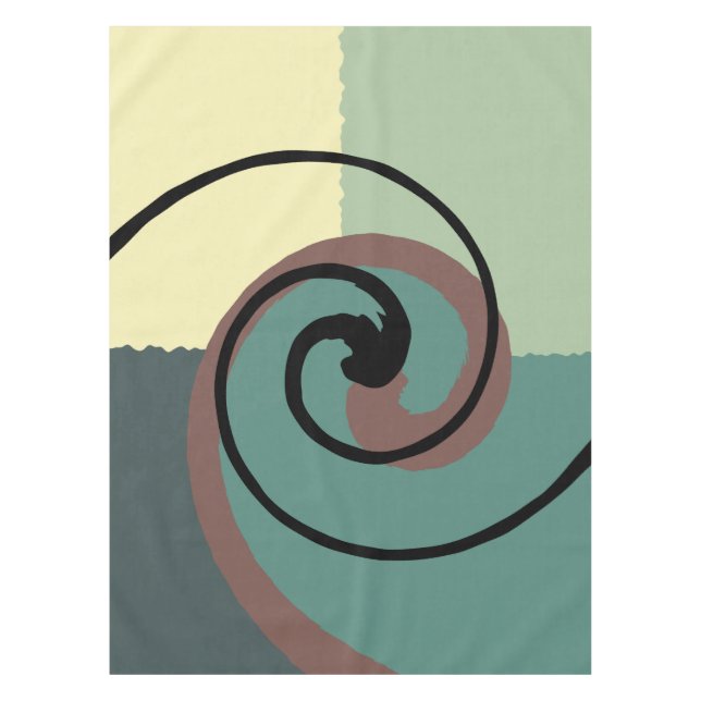 Mantel Modern Curly Stem de Mid Century (Anverso)