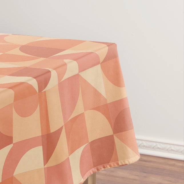 Mantel Modern Geometric Abstract Peach & Terracotta  (In Situ)