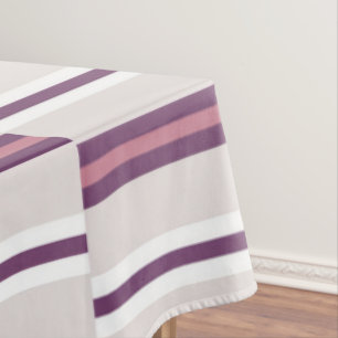 Mantel Modern Mauve and Plum Stripe