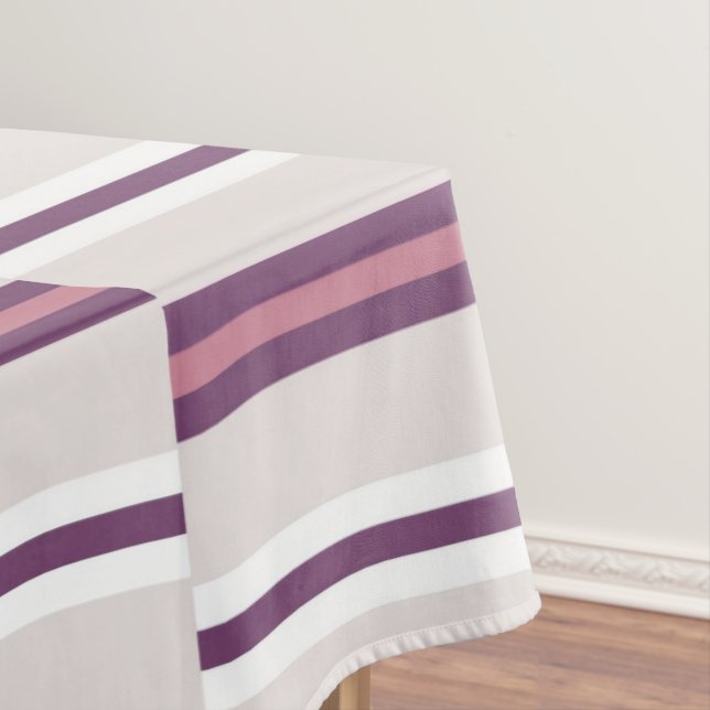 Mantel Modern Mauve and Plum Stripe (In Situ)