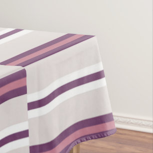 Mantel Modern Mauve and Plum Stripe