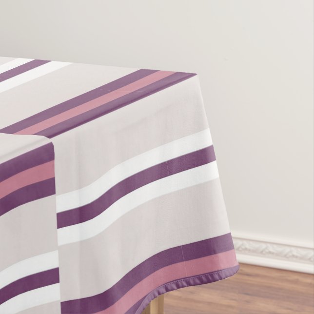 Mantel Modern Mauve and Plum Stripe (In Situ)