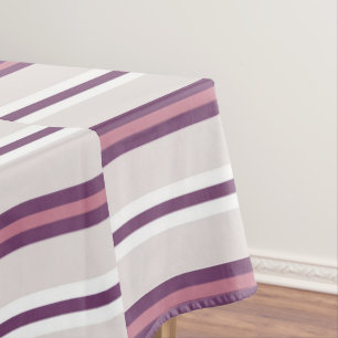 Mantel Modern Mauve and Plum Stripe