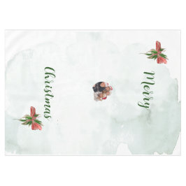 Mantel Modern merry Christmas family photo tablecloth 