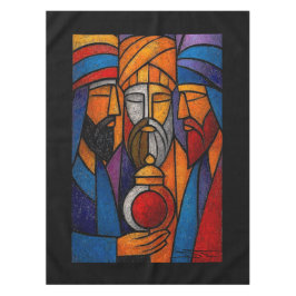 Mantel Modern Stained Glass Three Wise Men in English