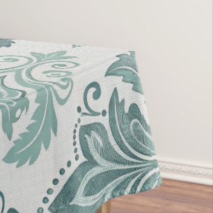 Mantel Modern Teal Nordic Damask