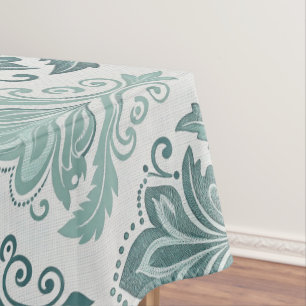Mantel Modern Teal Nordic Damask