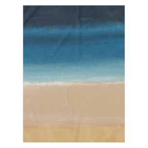 Mantel Moderna acuarela Gold Blue Beach
