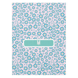 Mantel Moderna Flor de margarita personalizada inicial