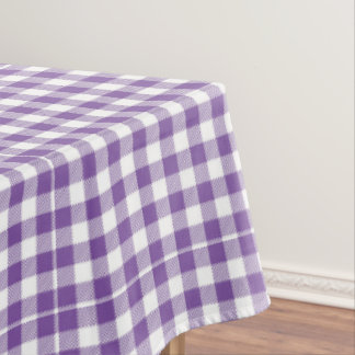 Mantel Moderna y brillante Cochera Gingham Classic Purple