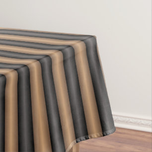 Mantel Modernas y elegantes rayas marrones tostadas con p