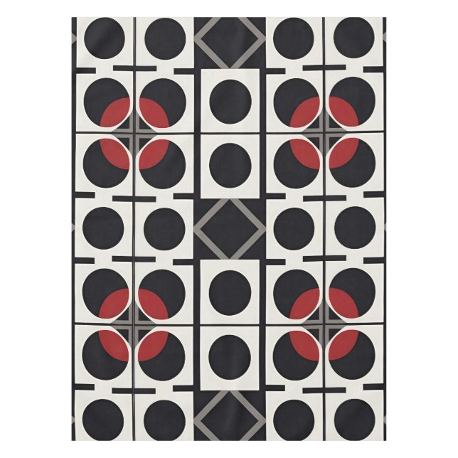 Mantel Moderno Abstracto Geométrico Con Círculos (Anverso)