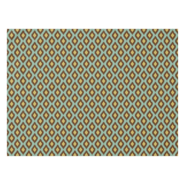 Mantel Moderno amarillo azul del ikat tribal moderno (Frente (Horizontal))