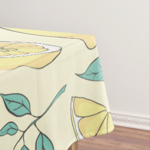 Mantel Moderno cítricos limón amarillo veraniego personal