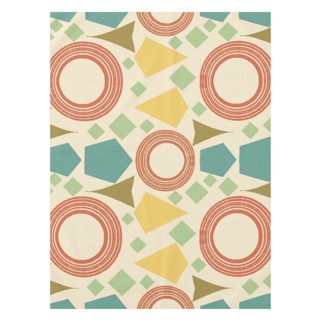 Mantel Moderno geométrico de mediados de siglo (Anverso)