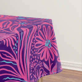 Mantel Moderno | Impresión floral | Rosa en morado