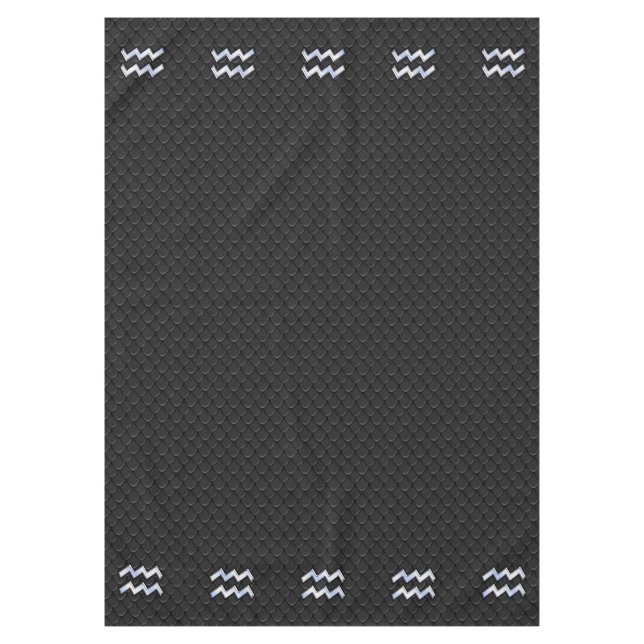 Mantel Moderno Rótulo Zodiac de plata acuario sobre serpi (Anverso)