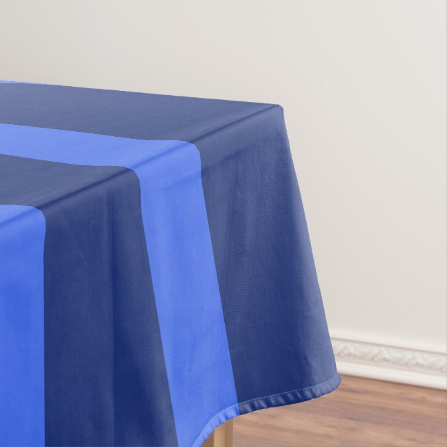 Mantel Moderno Simple dos franjas de tono azul marino geo (In Situ)