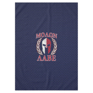 Mantel Molon Labe Spartan Warrian Cromado de fibra de car